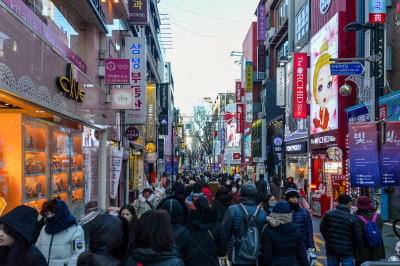 南大门市场,首尔,韩国,东大门区,明洞,广告,群众,拥挤的,水平画幅,忙碌