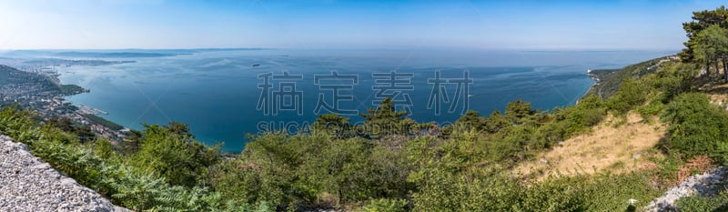 意大利,蒙特,看风景,寺庙,海湾,水,天空,水平画幅,山,海港