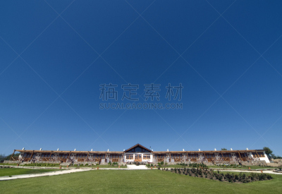天空,蓝色,酒店,长屋,财政部,整体情况,南美,水平画幅,无人,草坪