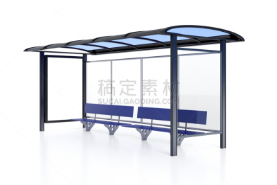 公共汽车站,布告栏,空白的,留白,长椅,边框,水平画幅,无人,绘画插图,户外