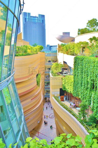 城市生活,垂直画幅,艺术,绿色,日本,玻璃,建筑外部,城市,大阪府,建筑结构