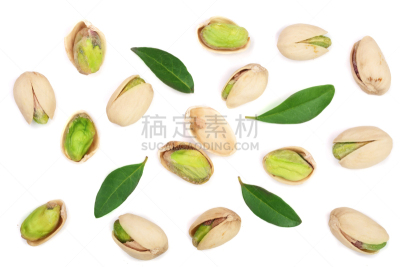 风景,叶子,式样,分离着色,平铺,白色背景,褐色,坚果,水平画幅,素食