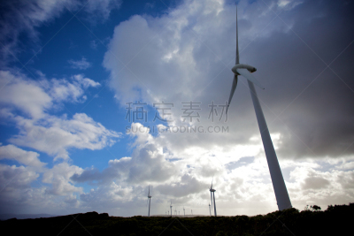 风力,玛格丽特河,奥尔巴尼,天空,西澳大利亚,水平画幅,能源,无人,蓝色,涡轮