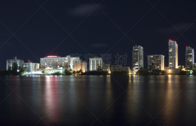 波多黎各,河岸,水平画幅,建筑,夜晚,无人,2015年,康达多滩,海岸地形,户外
