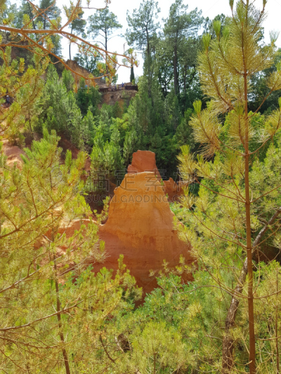 鲁西永,黄色,普罗旺斯,法国,小路,自然,垂直画幅,沙子,无人,摄影