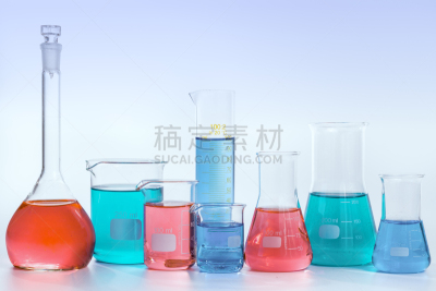 化学制品,烧杯,玻璃杯,液体,医学检验室,多色的,科学实验,生物化学,实验室