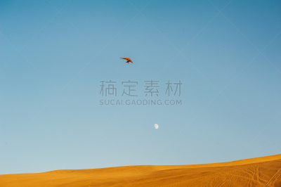 沙丘,黄昏,在上面,军用机,天空,水平画幅,山,沙子,无人,阴影