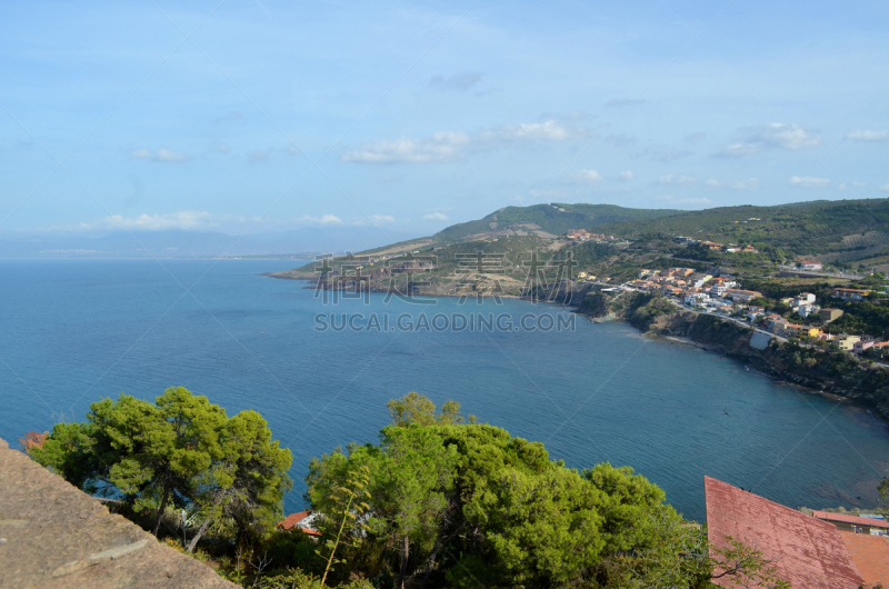 海滩,撒丁岛,全景,海洋,水晶,水,天空,美,水平画幅,沙子