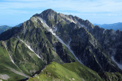 山,富山,富山县,飞驒山脉,日本阿尔卑斯山脉,长野县,自然,水平画幅,无人,夏天