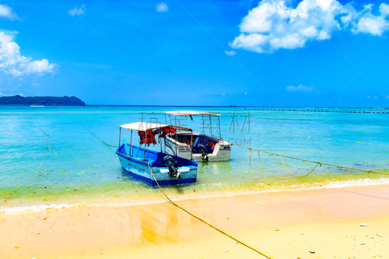 船,海洋,海滩,旅途,热带气候,泰国,长尾船,海岸线,安达曼和尼科巴群岛,水湾