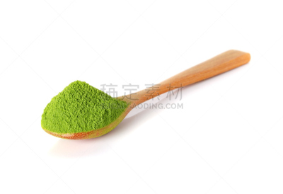 研磨食品,绿茶,汤匙,白色背景,分离着色,竹子,小球藻,螺旋菌,茶道,灵性
