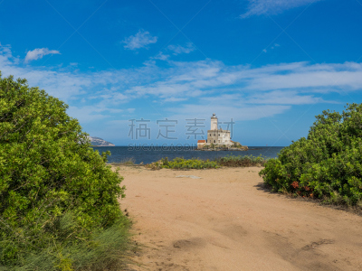 灯塔楼,风景,岛,居住区,海岸地形,水,天空,水平画幅,云,沙子