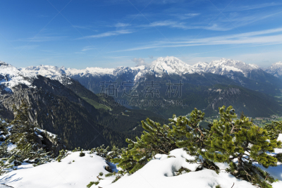 山,地形,天空,水平画幅,高视角,旅行者,户外,生日,巴伐利亚,鸟巢