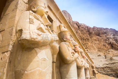 Hatchepsut Temple. The Tombs of the Nobles, located on the West Bank’s cliffs used to be where Elephantine island’s governors. Egypt, Africa.