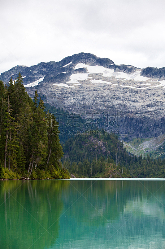 湖,山,自然,垂直画幅,水,寒冷,宁静,绿色,雪,无人