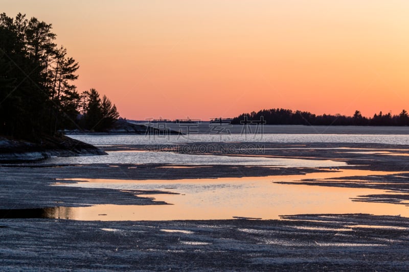 voyageurs national park,野生动物,云,明尼苏达,加拿大,边界,灰,湖,河流,夏天