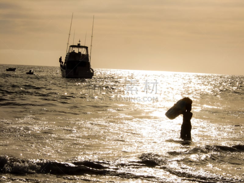 海洋,海岸线,风景,桨叉架船,水,奥勒冈海滨,水平画幅,地形,无人,大西洋群岛