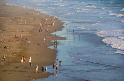 碧洋海滩,人,旧金山,自然,水平画幅,沙子,旧金山海洋滩,夏天,户外,加利福尼亚