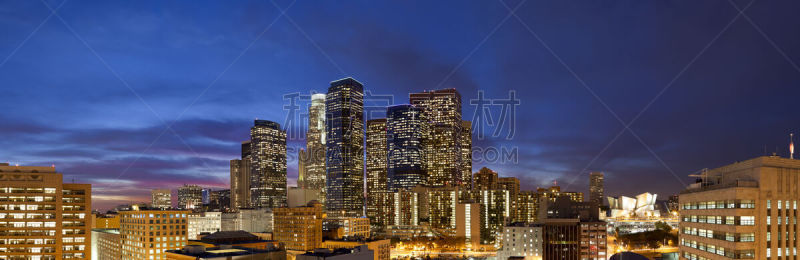 洛杉矶,市区,全景,黄昏,夜晚,洛杉矶县,城市,高视角,风景,金融区