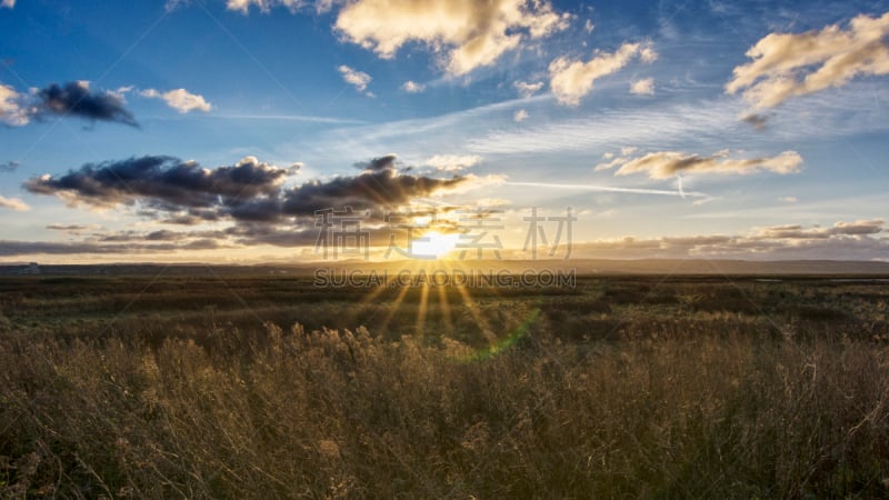 Quayside sunset Neston wirral UK