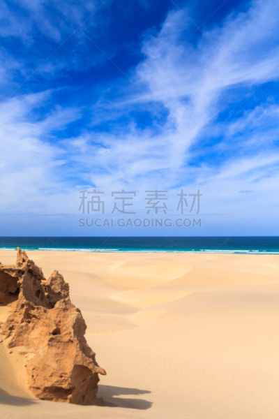 海洋,佛得角,沙丘,自然,垂直画幅,无人,足球运动,蓝色,非洲,主要海洋