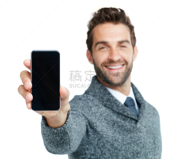 现代,移动应用程序,新的,超文本传输协议,青年男人,智能手机,手机,设备屏幕,拿着,男人