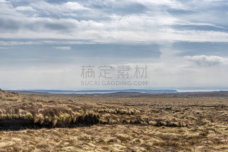 旷野,苏格兰,路易斯,春天,风景,水,天空,停泊的,摩尔人风格,水平画幅