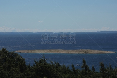 小的,岛,修道院,水平画幅,耶稣会会士,无人,蓝色,蒂瓦特,欧洲