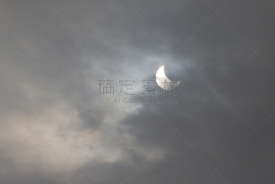 日月食,月亮,太阳,事件,部分,暗色,法国,自然现象,天空,科学