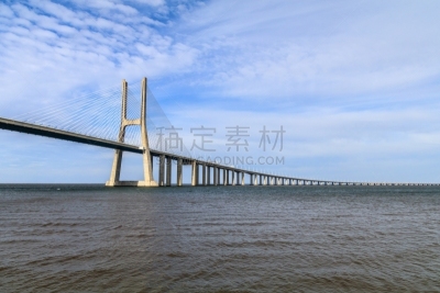 里斯本,里斯本国家公园,瓦斯科·达·伽马大桥,塔霍河,自然,水,天空,水平画幅,建筑,无人