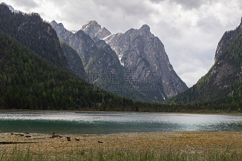 自然,水平画幅,多洛米蒂山脉,阿尔卑斯山脉,无人,著名景点,户外,湖,多比亚克,摄影