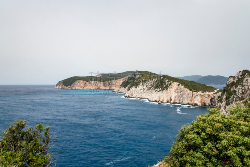 海港,希腊,天空,水平画幅,绿色,地形,无人,乡村,蓝色,户外