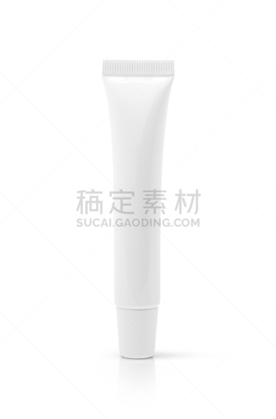 空白的,装管,白色背景,塑胶,分离着色,化妆用品,垂直画幅,美,无人,奶油