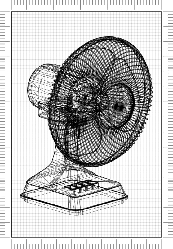 电扇,蓝图,桌子,建筑师,气候,热,健康保健,比例,测量工具,工程师预览效果