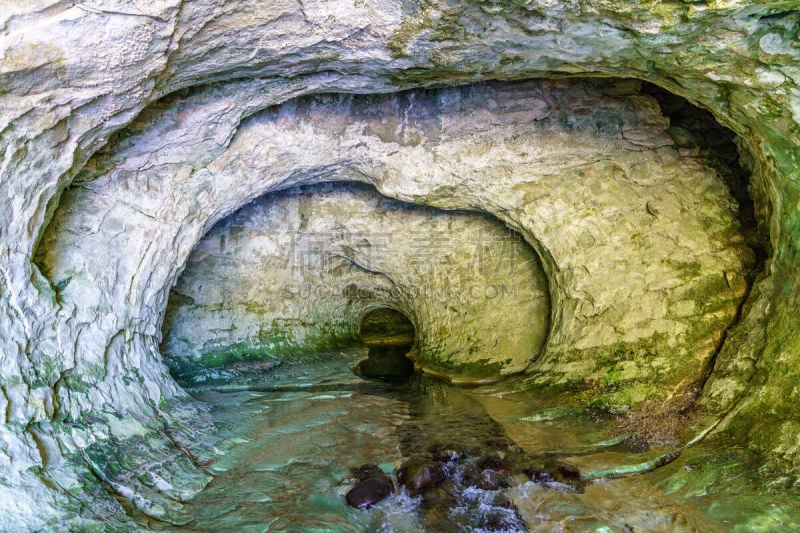 洞穴,新西兰,野生动物保护区,小溪,风景,草,巨石,小路,南阿尔卑斯山脉,河流