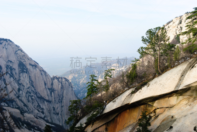 华山,地形,中国,山,名声,野生动物保护区,自然荒野区,陕西省,松木,峡谷