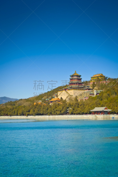 颐和园,万寿山,昆明湖,垂直画幅,公园,无人,符号,户外,湖,著名景点