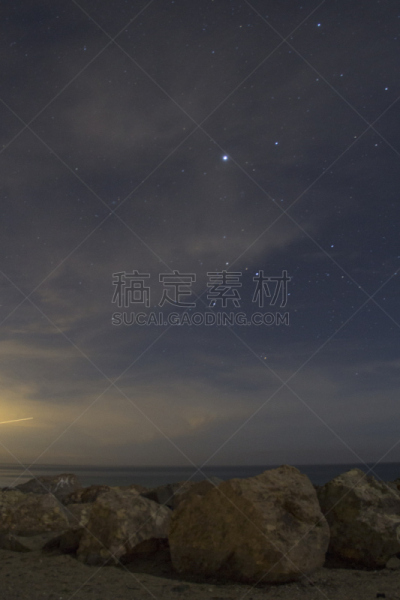 天空,夜晚,太平洋,垂直画幅,星系,地形,岩石,无人,慕鼓角,加利福尼亚