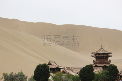 沙丘,塔尔沙漠,敦煌,甘肃省,蒙古,内蒙古自治区,中国华北部,水平画幅,沙子,无人
