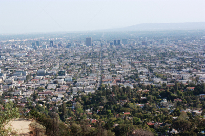 Los Angeles view from Griffith Park, USA