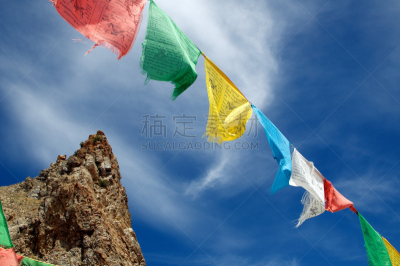 经幡,佛教,喜马偕尔邦,水平画幅,无人,喜马拉雅山脉,户外,石材,山,自然