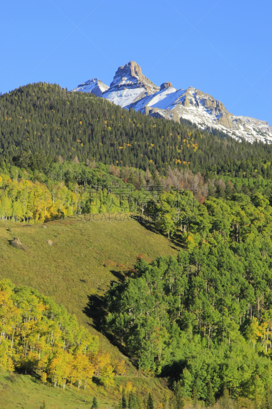 山,科罗拉多州,斯奈佛尔斯山脉,垂直画幅,天空,雪,无人,户外,海登山