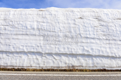 雪,室堂,走廊,水平画幅,山,无人,富山,户外,方向,冬天