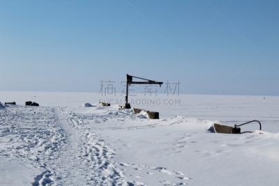 雪,白湖,沃洛格达,天空,美,寒冷,水平画幅,无人,水平线,蓝色