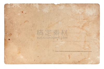 明信片,背面视角,贺卡,褐色,古董,水平画幅,风化的,无人,古老的,古典式