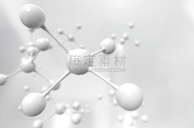 分子,原子,白色,未来,实验室,三维图形,球,细胞,圆形