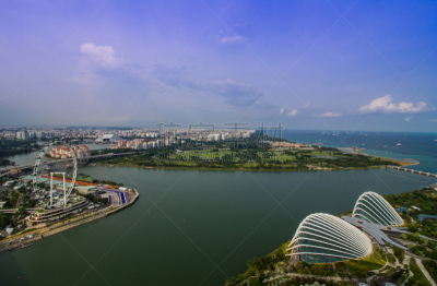 新加坡,都市风景,鸟类,动物眼睛,滨海湾金沙酒店,滨海湾公园,水,天空,美,人造的