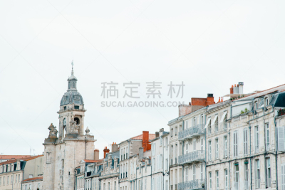 法国,城市,拉罗谢尔,建筑外部,古老的,钟楼,自然美,华丽的,总部大楼,大西洋