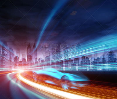 跑车,公路,迅速,城市生活,未来,夜晚,市区路,图像,摩托车赛,现代
