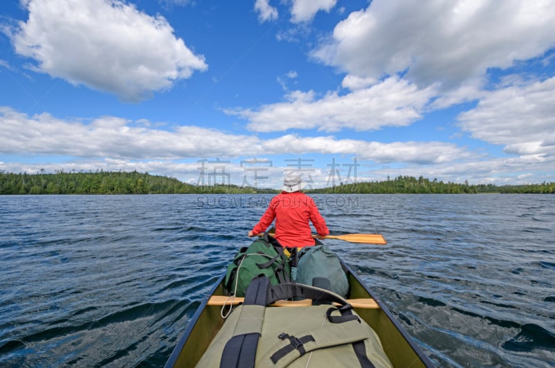 水,头球,魁提科省立公园,boundary waters canoe area,明尼苏达,划独木舟,皮划艇,天空,水平画幅,户外